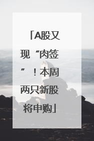 A股又现“肉签”！本周两只新股将申购